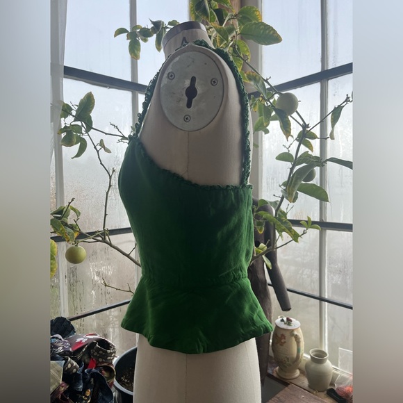 Aritzia Green Button-Up Camisole - Picture 2 of 4